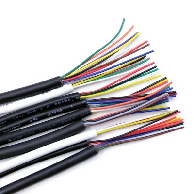 2/5/10 m UL2464 PVC-Jacketed Copper Signal Cable, 16–28 AWG, 2–10 Cores