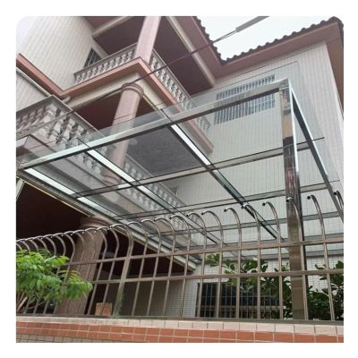 ZLRBN Weatherproof Transparent Polycarbonate Roofing Panel, UV-Resistant, 1.5 mm Thick, Easy to Cut, 4.0 x 16.4 ft