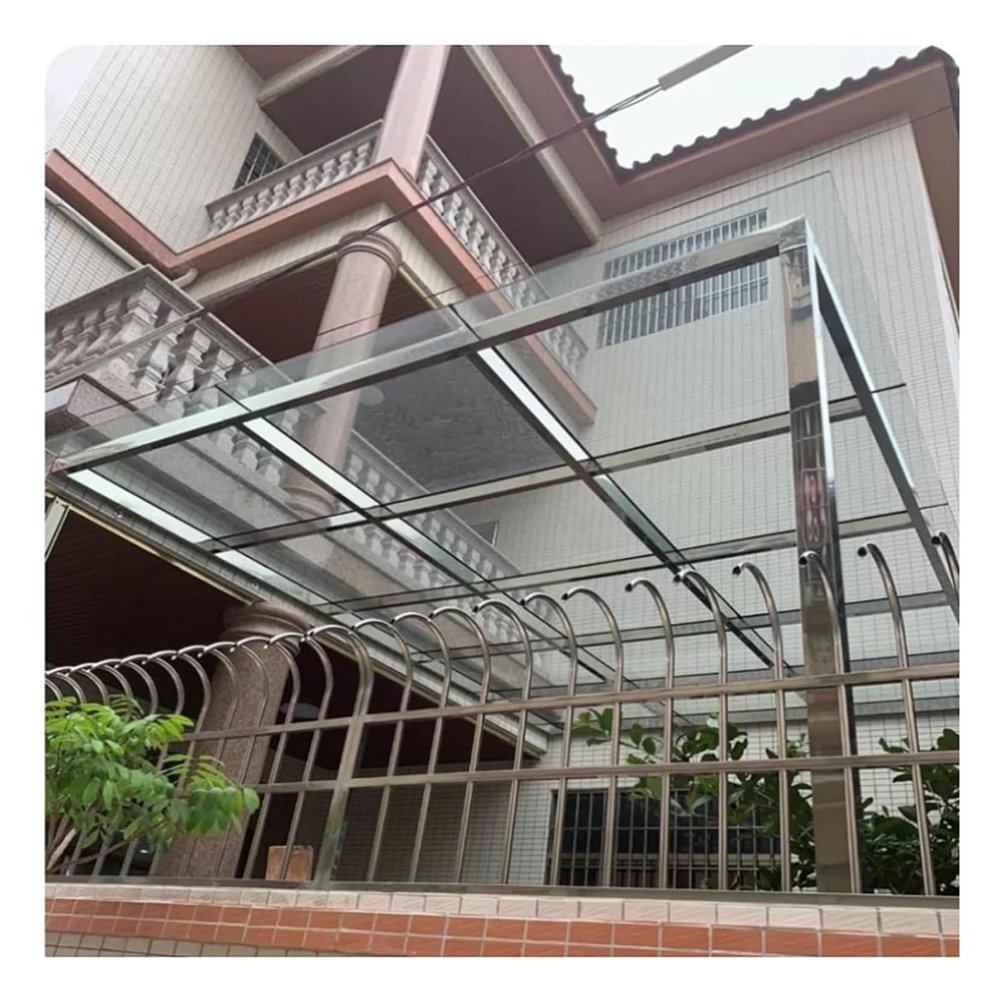 ZLRBN Weatherproof Transparent Polycarbonate Roofing Panel, UV-Resistant, 1.5 mm Thick, Easy to Cut, 4.0 x 16.4 ft