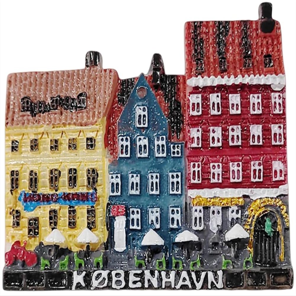 3D Copenhagen Denmark Refrigerator Magnet, Travel Souvenir