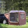 WDMNAO Car Extension Tent for Jeep Cherokee 2014–2018, Rear Hatch Tent with Mosquito Net and Weather Protection, Brown view 1