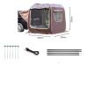 WDMNAO Car Extension Tent for Jeep Cherokee 2014–2018, Rear Hatch Tent with Mosquito Net and Weather Protection, Brown view 3