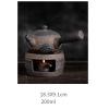 2-Piece Set Kung Fu Ceramic Tea Warmers, Japanese Retro Style, Tea Warmer and Pot B view 2