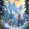 Wolf Paint by Numbers for Adults, DIY Snowy Mountain Canvas Kit, Unframed, 180 x 100 cm view 1