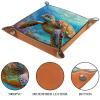 Seaworld Turtle Coral Reef Foldable Brown Leather Valet Catchall Organizer view 3