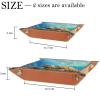Seaworld Turtle Coral Reef Foldable Brown Leather Valet Catchall Organizer view 4