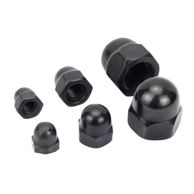 340-Piece Acorn Cap Nut Set M3 M4 M5 M6 M8 M10 M12, Black Carbon Steel (M12, 3 pcs)
