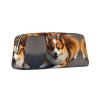 GaxfjRu Funny Corgi Butt Brown Leather Pencil Case view 2