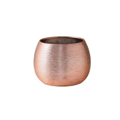 WANGHAI-666 Luxurious Brushed Gold Green Hydroponic Phalaenopsis Ceramic Planter (Rose Gold, S)
