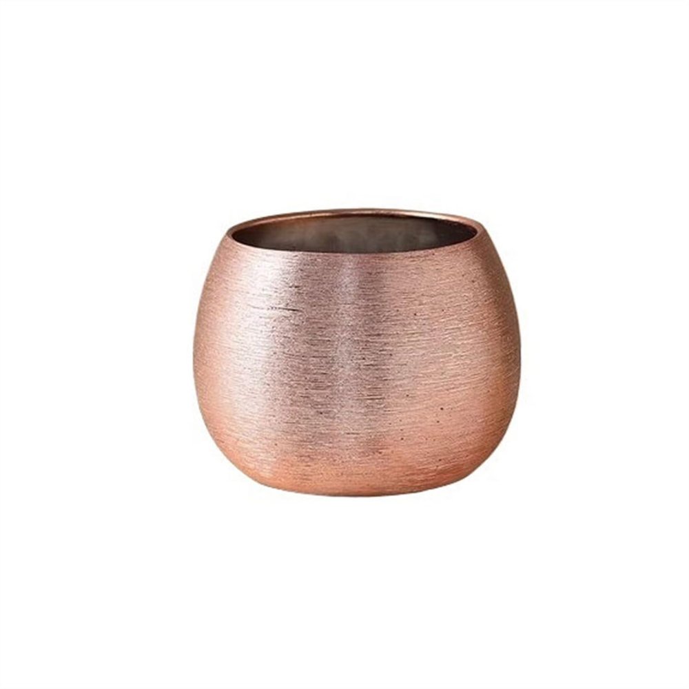 WANGHAI-666 Luxurious Brushed Gold Green Hydroponic Phalaenopsis Ceramic Planter (Rose Gold, S)