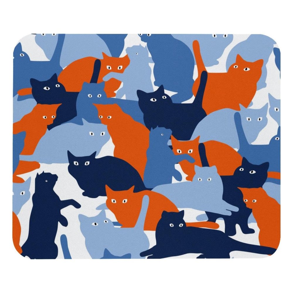 VAPOKF Gaming Mouse Pad, Military-Style Cats, Non-Slip Rubber Base