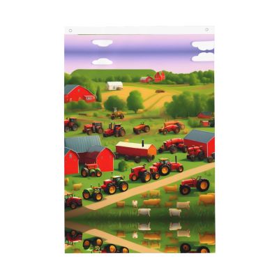 Yqxwjl Double-Sided Tractor Farm Garden Flag, 6 x 91 cm