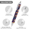 fifbird Mexico Ballpoint Pens, Traditional Retractable, Fine Tip, Round Barrel, 0.55 mm, Black Ink, 4-Pack view 3