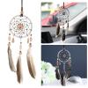 Handmade Dream Catcher Hanging Car Decoration with Feathers and Shells view 1