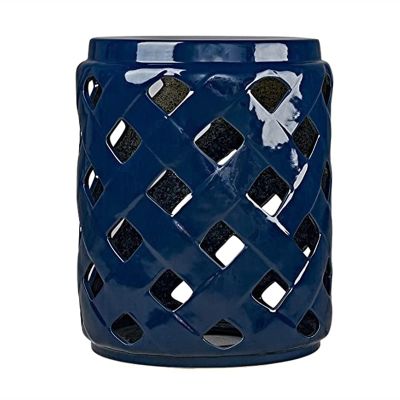 LXZSMH Blue Ceramic Garden Stool
