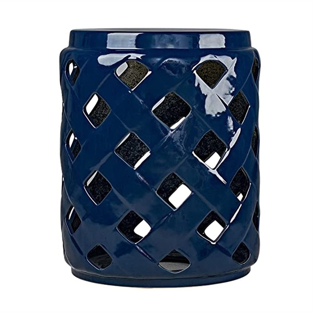 LXZSMH Blue Ceramic Garden Stool