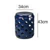 LXZSMH Blue Ceramic Garden Stool view 2