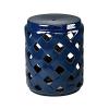 LXZSMH Blue Ceramic Garden Stool view 4