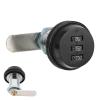 Zinc Alloy Combination Cabinet Lock for Drawers, Black view 4