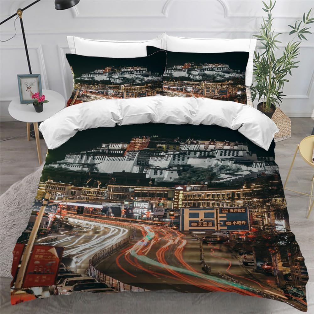 ARiXIaNg Kids’ Train Duvet Cover Set, 135 x 200 cm, 3-Piece