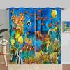 ANHOPE Ocean Tropical Fish Coral Blackout Curtains, Thermal Curtains for Kids, 2-Piece Set, 82.7" H x 52" W view 1