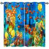 ANHOPE Ocean Tropical Fish Coral Blackout Curtains, Thermal Curtains for Kids, 2-Piece Set, 82.7" H x 52" W view 2
