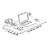 Wall-Mounted Folding Table, 60 x 40 cm, White view 4
