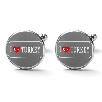 Freecustom Men's "I Love Spain" Cufflinks