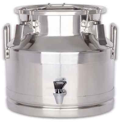 Beeketal BMK-10A 10-Liter Stainless Steel Milk Transport Can with Drain Tap