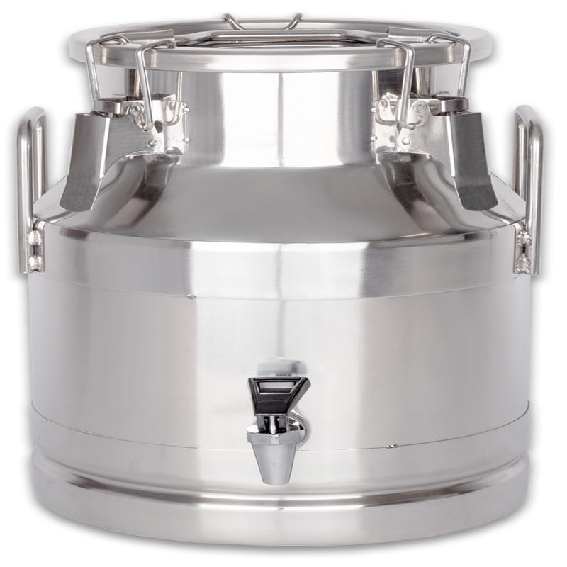 Beeketal BMK-10A 10-Liter Stainless Steel Milk Transport Can with Drain Tap