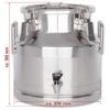Beeketal BMK-10A 10-Liter Stainless Steel Milk Transport Can with Drain Tap view 2