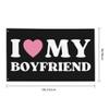 I Love My Boyfriend I Heart My Hot B..F Flag, Valentine's Day, Birthday, 3 x 5 Inches, Tapestry Outdoor Yard Flag with 2 Grommets, Funny House/Yard Banner view 3