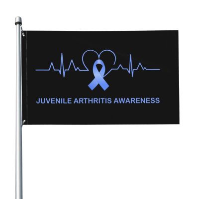 3 x 5 ft Juvenile Arthritis Awareness Heartbeat Flag with Brass Grommets