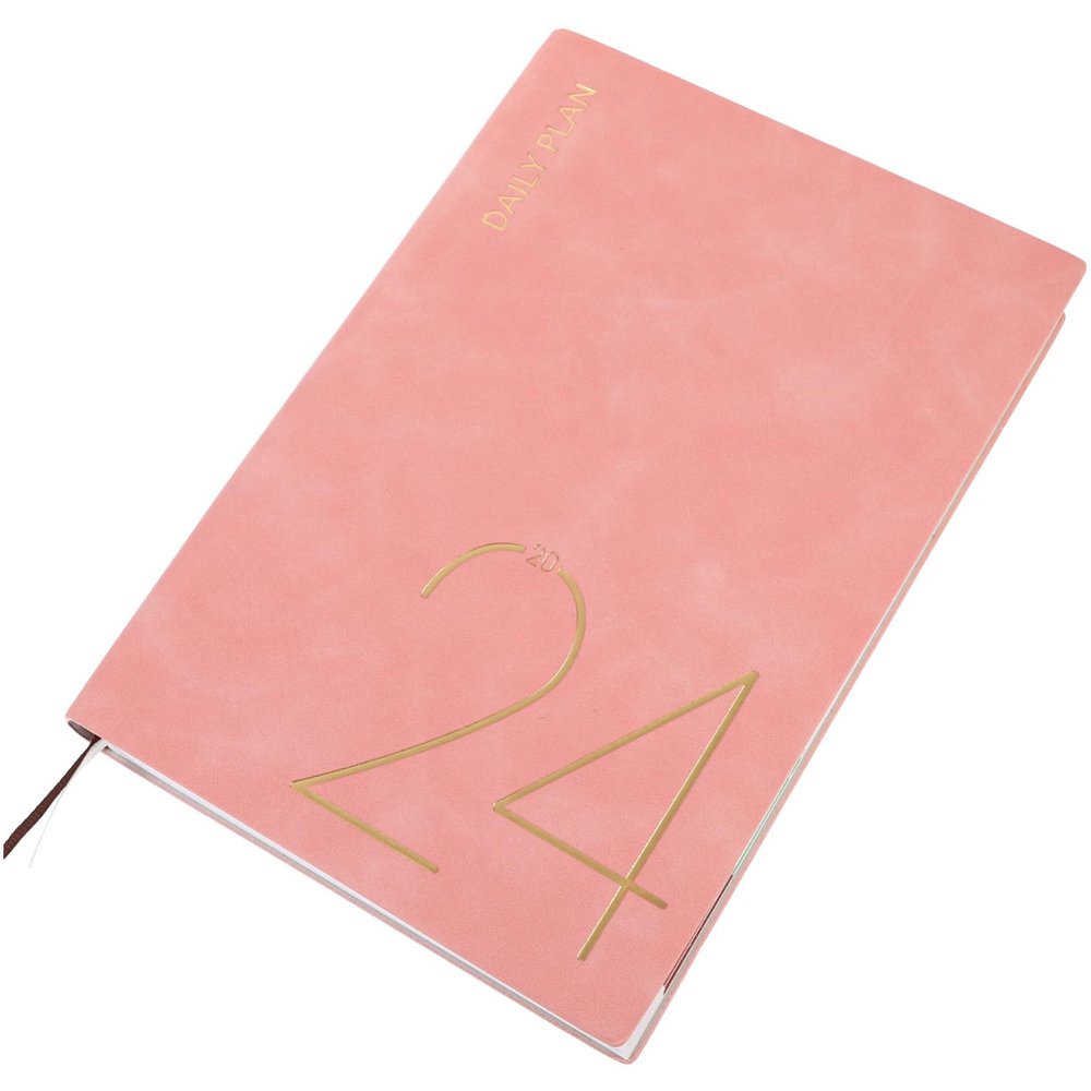 VILLFUL Efficient Appointment Planner Creative Notebook for Work and Study Planning, Practical Calendar Tool with Weekly and Daily Overview, Pink Design