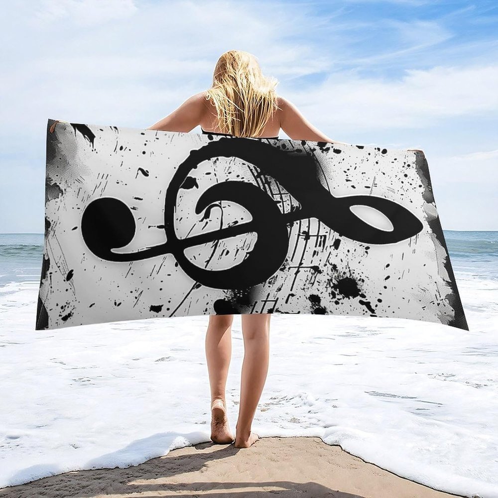 Latwerio 3D Microfiber Beach Towel, Soft and Absorbent, 70 x 150 cm