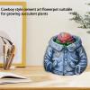 Cowboy Pants Resin Planter view 2