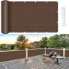 Tear-Resistant Balcony Shade Sail 55 x 700 cm, 98% UV Protection, Brown view 1