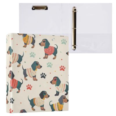 JUMBEAR 3-Ring Binder for Letter Size, 11 x 8.5 in, Cute Dog, Clipboard Organizer, 1 Count