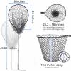 High-Strength Landing Net with 2-Piece Telescopic Handle and Soft Rubber Mesh view 3