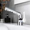 360° Swivel Pull-Out Basin Faucet, Chrome-Plated Brass view 1