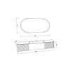 KIAMAMI VALENTINA Rodi Wall-Mounted Bathroom Vanity, 140 cm, 2 Drawers, Pearl Gray view 3