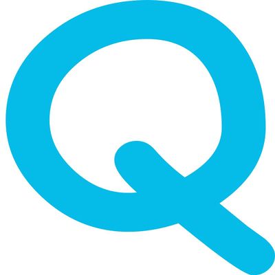 Kleckerliese Q Letter Sticker, 36 cm, Single, Satin-Matte, Light Blue