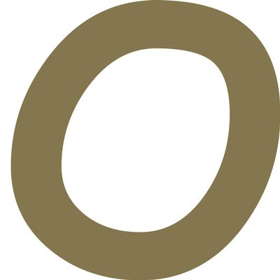 Kleckerliese 36 cm Letter Sticker O, Satin-Matte, Gold, Self-Adhesive