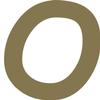 Kleckerliese 36 cm Letter Sticker O, Satin-Matte, Gold, Self-Adhesive view 1