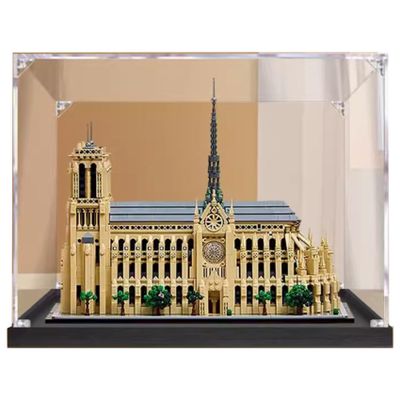 Acrylic Display Case for LEGO 21061 Notre Dame Model, Transparent, Self-Assembly, Dustproof (45 x 24.9 x 34.8 cm, 3 mm; Display Box Only)