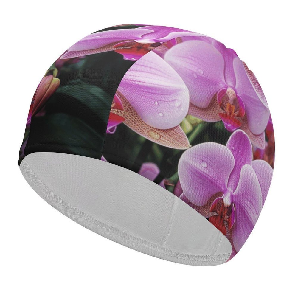 Orchid Swim Cap for Men and Women, Short or Long Hair
