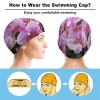 Orchid Swim Cap for Men and Women, Short or Long Hair view 3