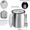 2 L Stainless Steel Ice Bucket with Strainer and Tongs view 3
