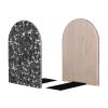 Black and Silver Sequin Sparkle Wooden Bookends, 2-Piece Set view 2
