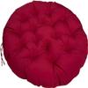 LIVEDOLLS Papasan Chair Cushion, Round Thick Seat Pad, Wine Red, 100 x 100 cm view 1